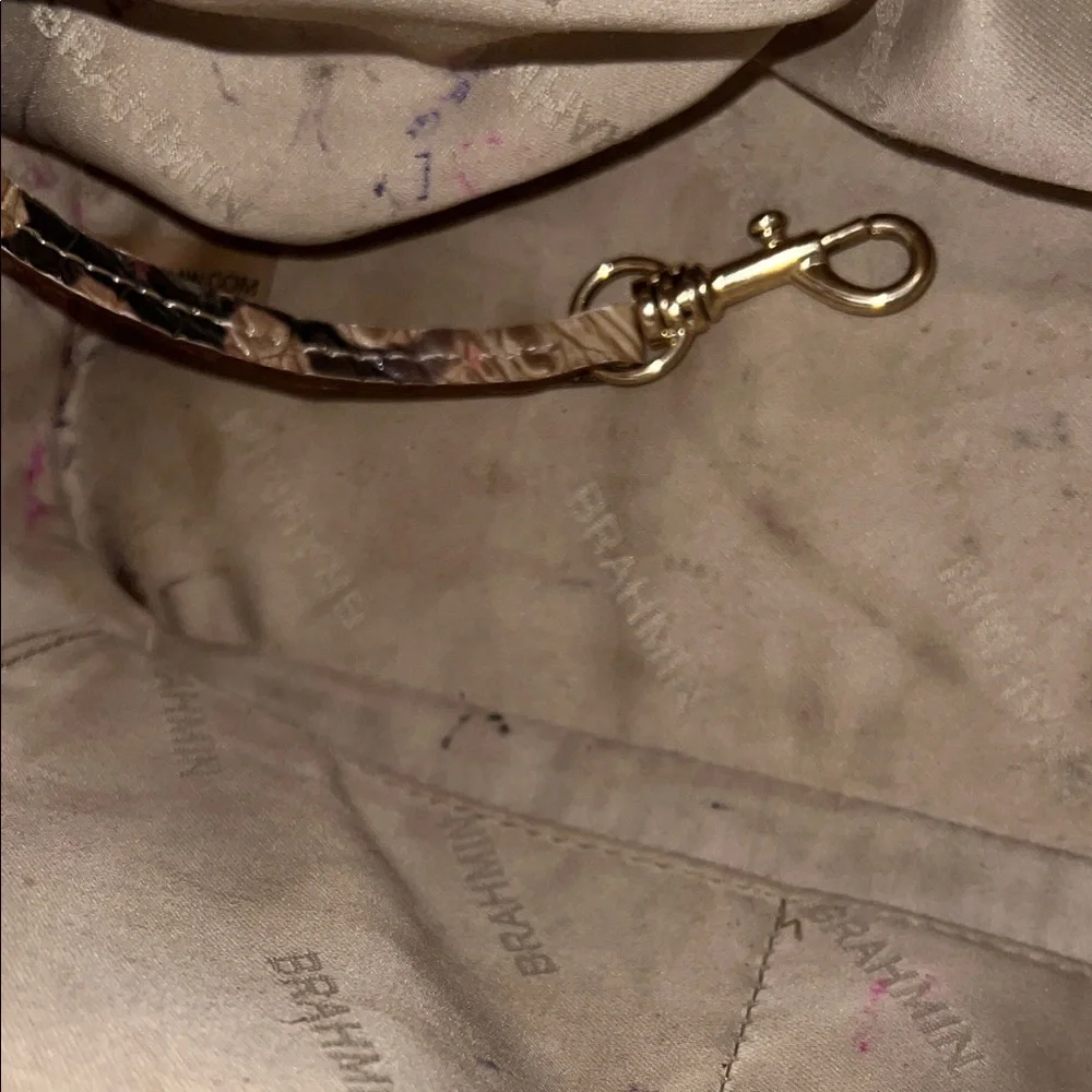 Brahmin Multicolor Satchel with Tan and Brown Accents - Picture 2 of 5